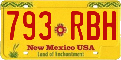 NM license plate 793RBH