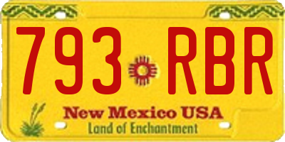 NM license plate 793RBR