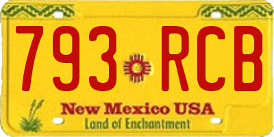 NM license plate 793RCB