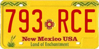 NM license plate 793RCE