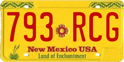 NM license plate 793RCG