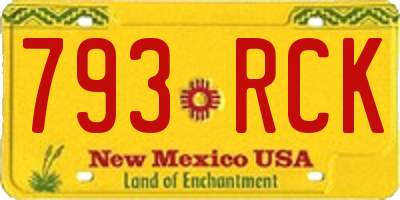 NM license plate 793RCK