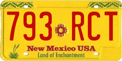 NM license plate 793RCT