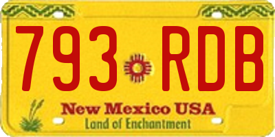 NM license plate 793RDB