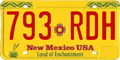 NM license plate 793RDH