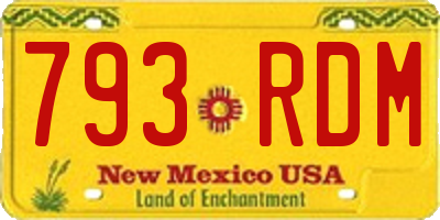 NM license plate 793RDM