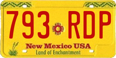 NM license plate 793RDP