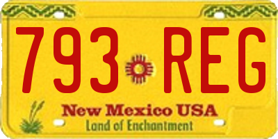 NM license plate 793REG