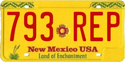 NM license plate 793REP