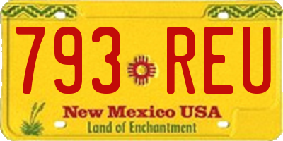 NM license plate 793REU