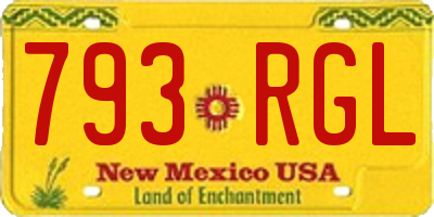 NM license plate 793RGL