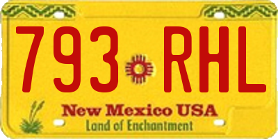 NM license plate 793RHL
