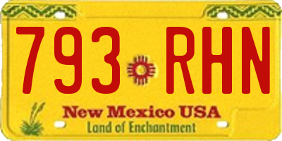 NM license plate 793RHN