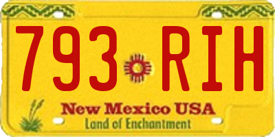 NM license plate 793RIH