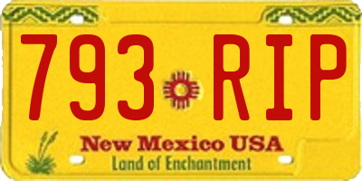 NM license plate 793RIP