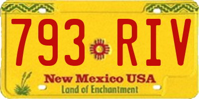 NM license plate 793RIV