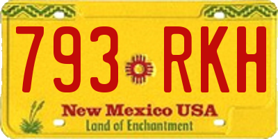 NM license plate 793RKH