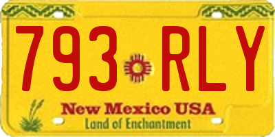 NM license plate 793RLY