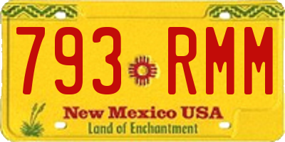NM license plate 793RMM