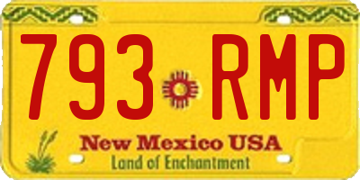NM license plate 793RMP