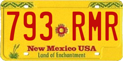 NM license plate 793RMR