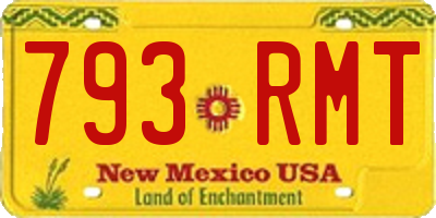 NM license plate 793RMT
