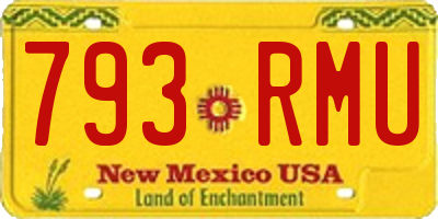 NM license plate 793RMU