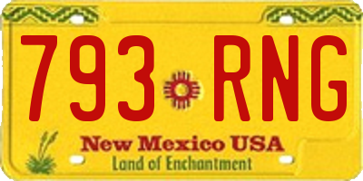 NM license plate 793RNG