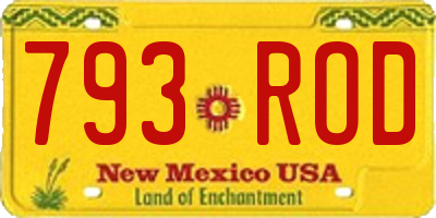 NM license plate 793ROD