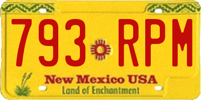 NM license plate 793RPM