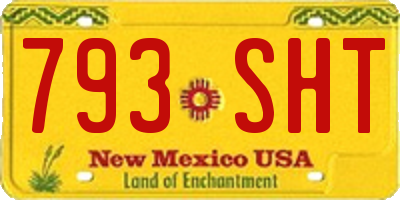NM license plate 793SHT