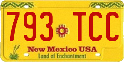 NM license plate 793TCC
