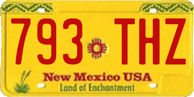 NM license plate 793THZ