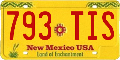 NM license plate 793TIS