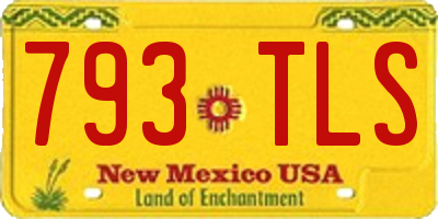 NM license plate 793TLS
