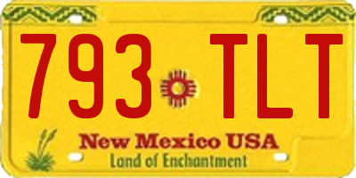 NM license plate 793TLT