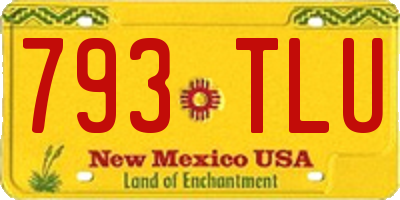 NM license plate 793TLU