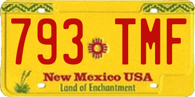 NM license plate 793TMF
