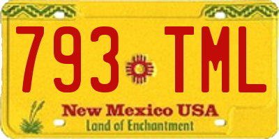 NM license plate 793TML