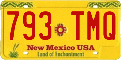 NM license plate 793TMQ