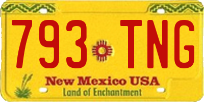 NM license plate 793TNG