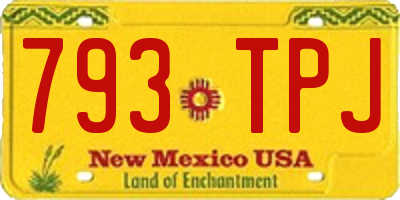 NM license plate 793TPJ