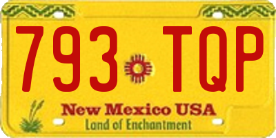 NM license plate 793TQP