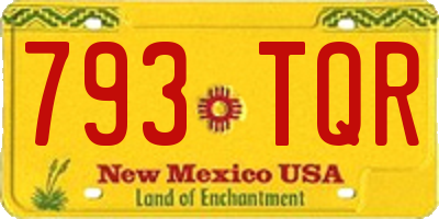 NM license plate 793TQR