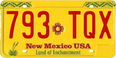 NM license plate 793TQX