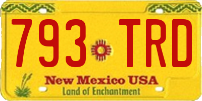 NM license plate 793TRD