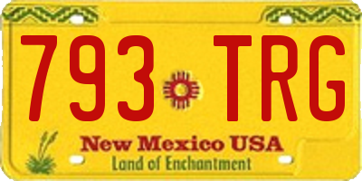 NM license plate 793TRG
