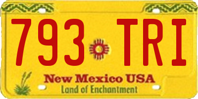 NM license plate 793TRI