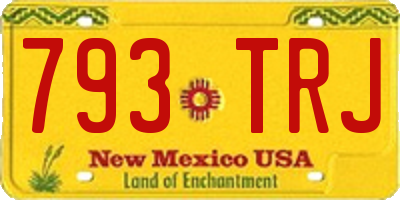 NM license plate 793TRJ