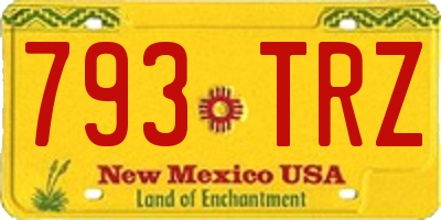 NM license plate 793TRZ